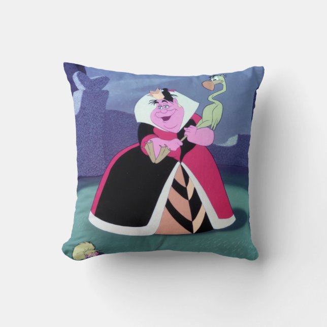 The Queen of Hearts | Her Evil Smile Throw Pillow (Front)