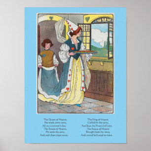 The Queen of Hearts Made Some Tarts, Nursery Rhyme Poster