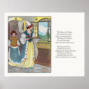 The Queen of Hearts Made Some Tarts, Nursery Rhyme Poster