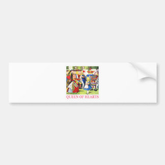The Queen of Hearts Meets Alice in Wonderland Bumper Sticker
