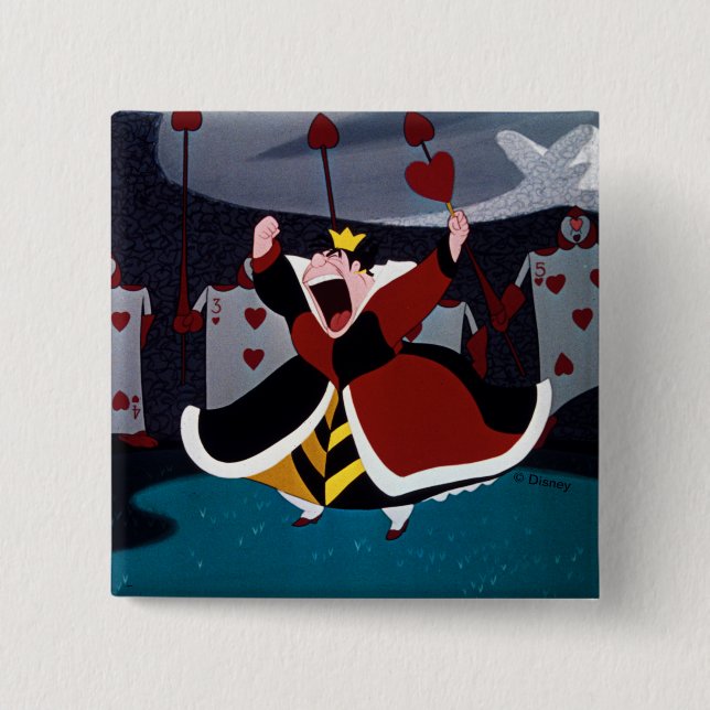 The Queen of Hearts | Mid Shout 2 Inch Square Button (Front)