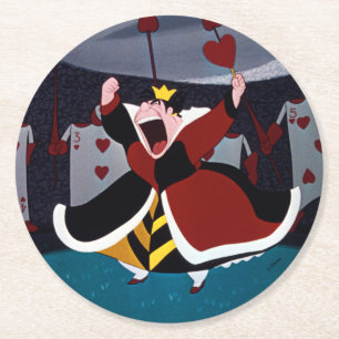 The Queen of Hearts   Mid Shout Round Paper Coaster
