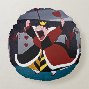The Queen of Hearts   Mid Shout Round Pillow