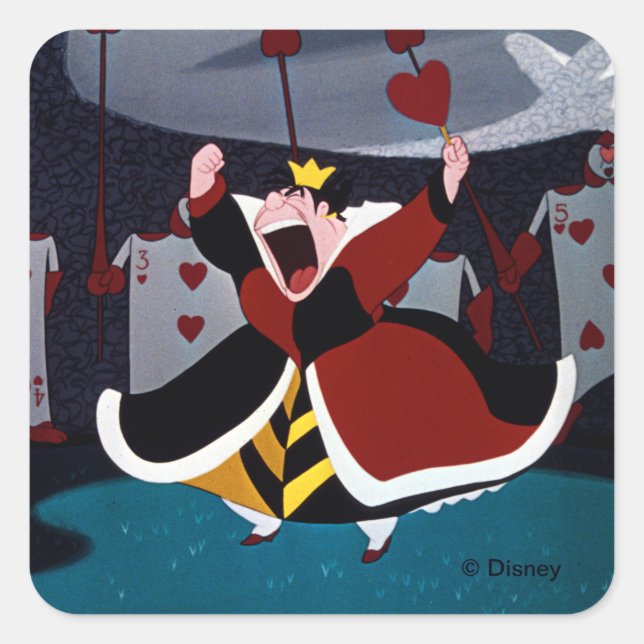 The Queen of Hearts | Mid Shout Square Sticker (Front)