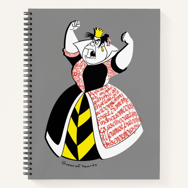 The Queen of Hearts | Skirt Text Design Notebook (Front)