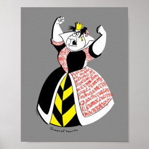 The Queen of Hearts   Skirt Text Design Poster