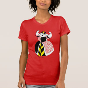 The Queen of Hearts Skirt Text Design T-Shirt