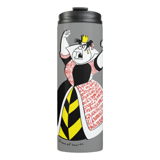 The Queen of Hearts | Skirt Text Design Thermal Tumbler (Front)