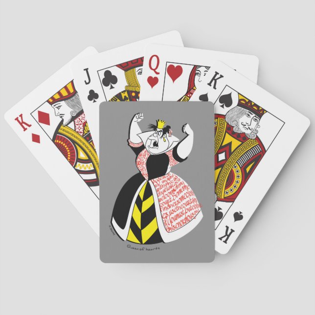 The Queen of Hearts | Skirt Text Playing Cards (Back)
