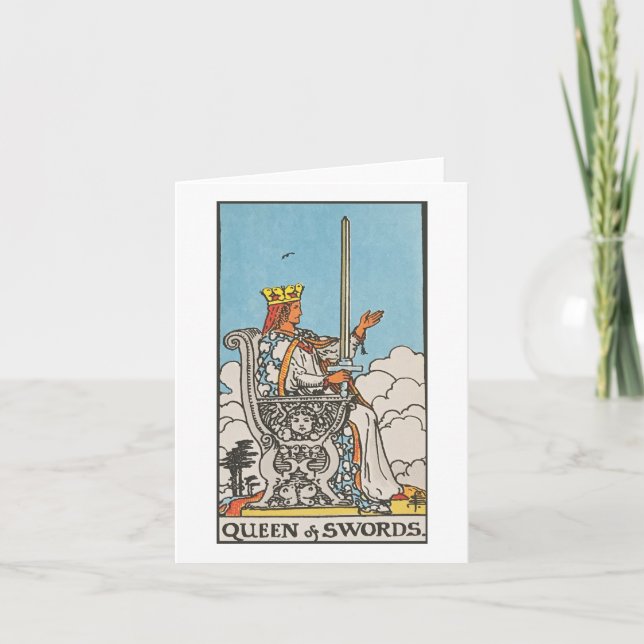 The Queen of swords blank card (Front)