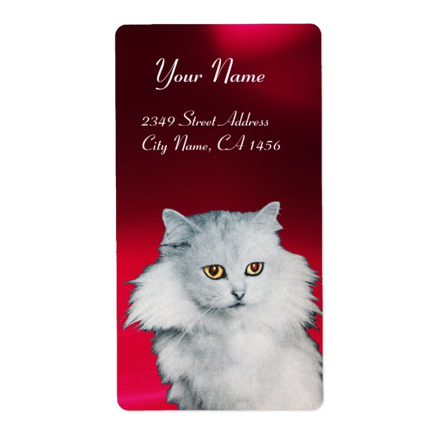 THE QUEEN OF WHITE CATS ,red burgundy (Front)