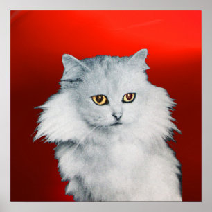 THE QUEEN OF WHITE CATS ,Red Ruby Poster