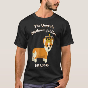 The Queen Platinum Jubilee Corgi With Crown Dog Lo T-Shirt