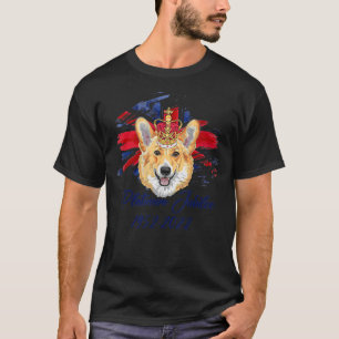 The Queen Royal Corgi Dog Platinum Jubilee Flag 20 T-Shirt