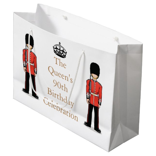 The Queen's 92nd Birthday Celebration Large Gift Bag (Front Angled)