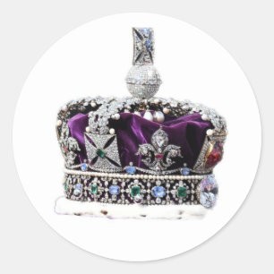 The Queen's Crown Classic Round Sticker