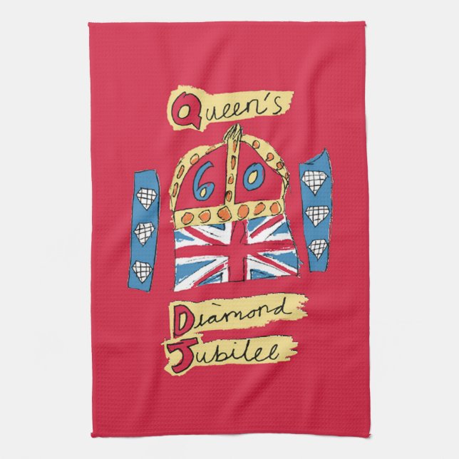 The Queen's Diamond Jubilee Kitchen Towel (Vertical)