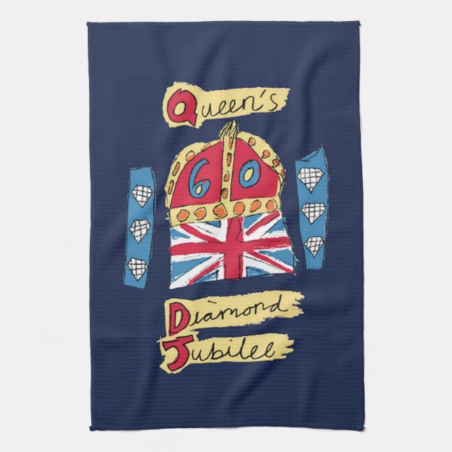 The Queen's Diamond Jubilee Kitchen Towel (Vertical)
