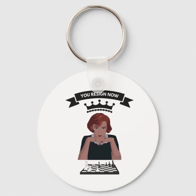The Queen's Gambit Keychain (Front)