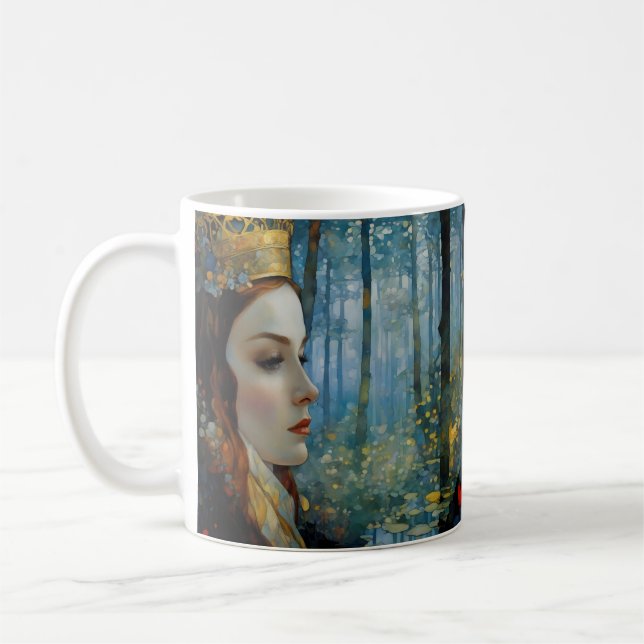 The Queen's Lost Heart Fairytale Portrait Coffee Mug (Left)