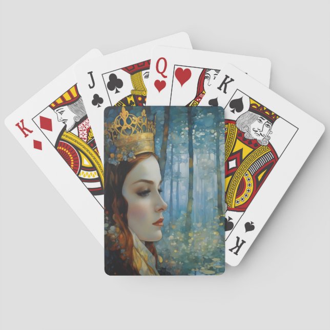The Queen's Lost Heart Fairytale Portrait Playing Cards (Back)