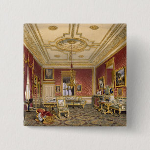 The Queen's Private Sitting Room, Windsor Castle, 2 Inch Square Button