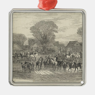 The Queen's Stag Hounds: The Meet, Aylesbury Metal Ornament