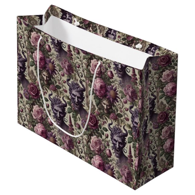 The Query of Blight – Gothic Baroque  Large Gift Bag (Front Angled)