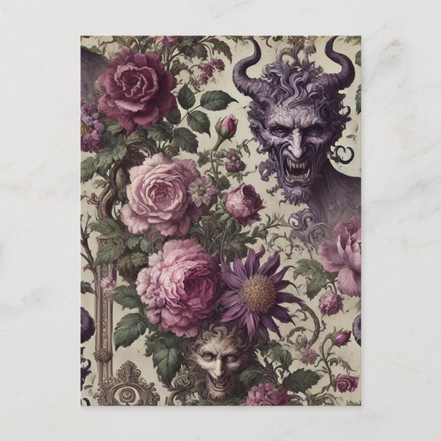 The Query of Blight – Gothic Victorian Holiday Postcard (Front)