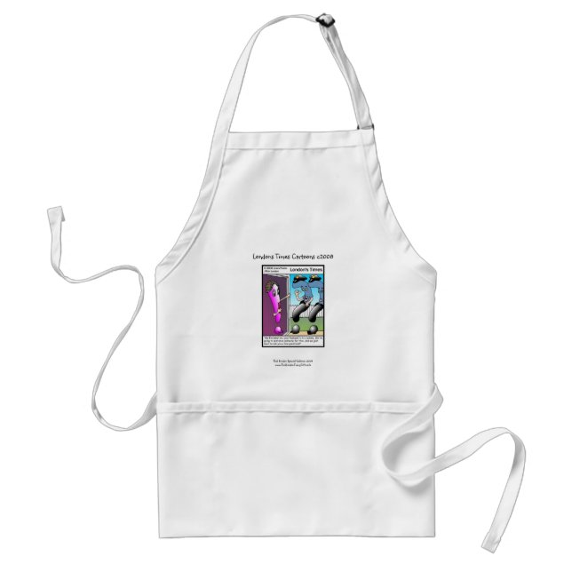 The Question Police Cartoon Unique Funny Apron (Front)