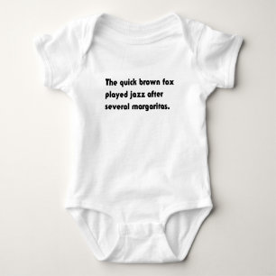 The Quick Brown Fox Played Jazz... Pangram T-Shirt Baby Bodysuit