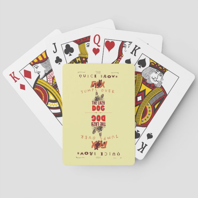 The quick brown fox... playing cards (Back)