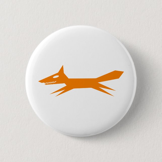 The Quick Orange Fox 2 Inch Round Button (Front)