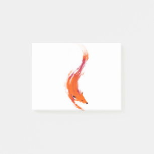 The quick orange-red fox post-it notes
