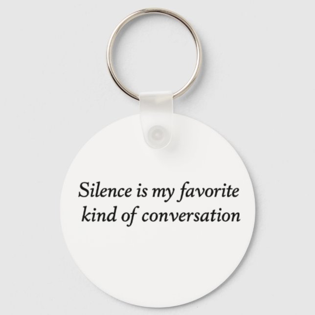The Quiet Conversation Keychain (Front)