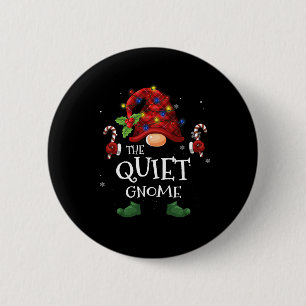 The Quiet Gnome Buffalo Plaid Christmas Tree Light 2 Inch Round Button