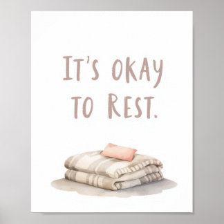 The Quiet Grove “It’s Okay to Rest” Affirmation Poster