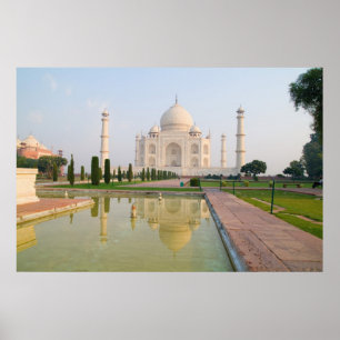 The quiet peaceful Taj Mahal at sunrise one of Poster