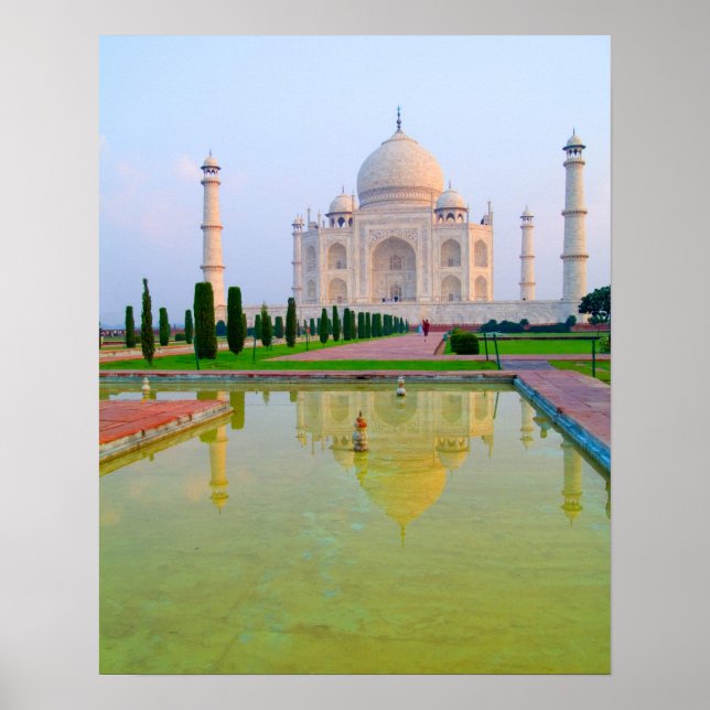 The quiet peaceful World Famous Taj Mahal at Poster (Front)