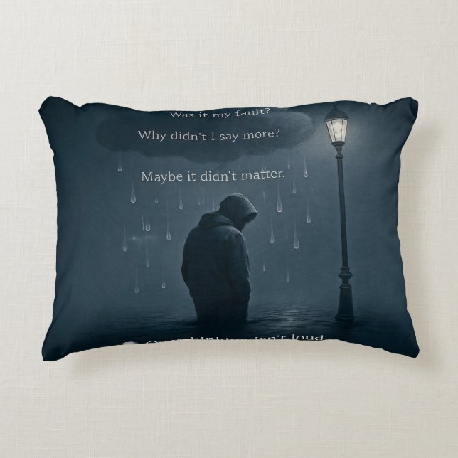 The Quiet Spiral – Realistic Overthinking Tee Accent Pillow (Front)