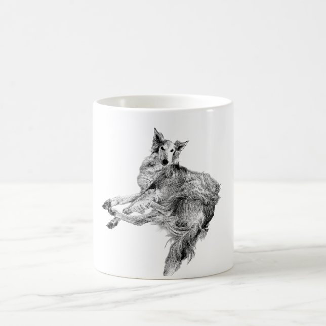 The Quiet Stretch – Silken Windhound Coffee Mug (Center)
