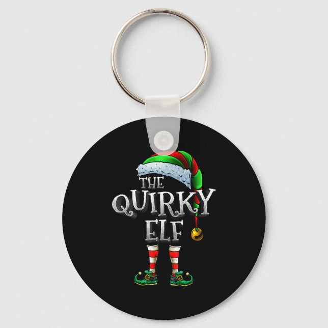 The Quirky Elf Shirt Matching Family Quirky Christ Keychain (Front)