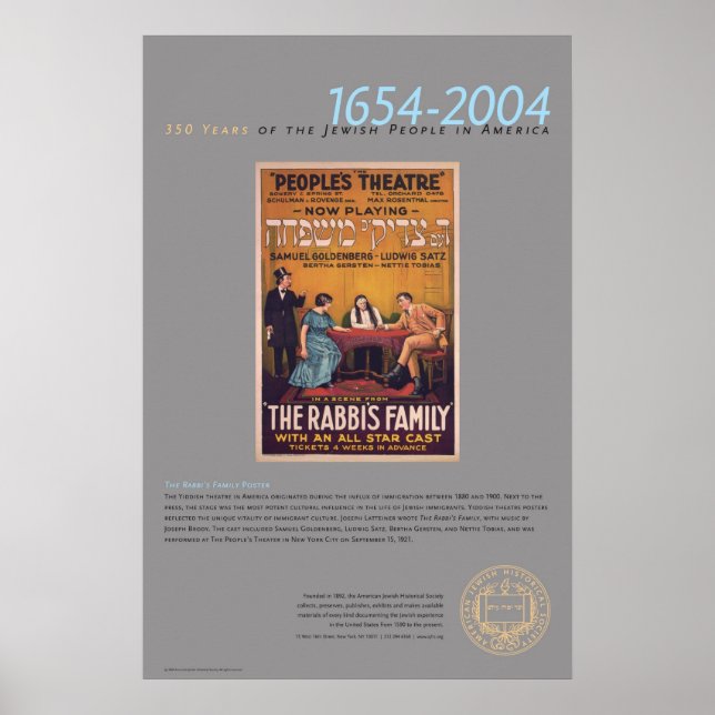 The Rabbi's Family Theatre Poster (Front)