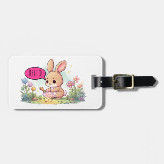 The rabbit luggage tag
