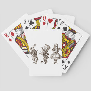 The Rabbit, the Hatter & Alice from Wonderland Playing Cards