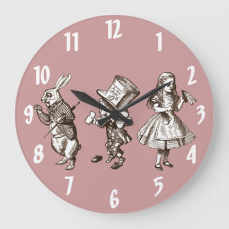 The Rabbit, the Hatter and Alice Wall Clock