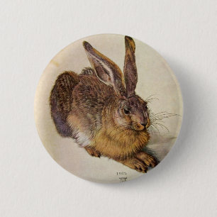 THE RABBIT ( Young Hare ) 2 Inch Round Button