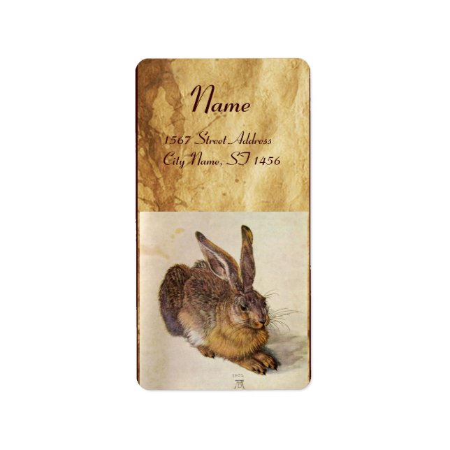 THE RABBIT ( Young Hare ) Label (Front)