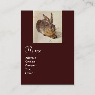THE RABBIT ( Young Hare ) Monogram Business Card