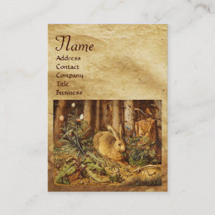 THE RABBIT ( young hare) Monogram Business Card